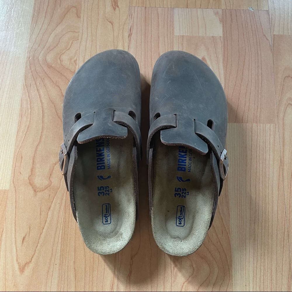 birkenstock oiled leather habana boston clog